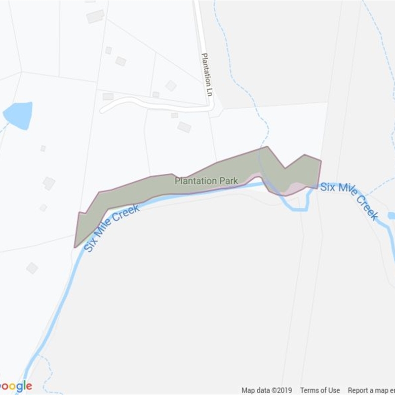 Six Mile Creek Bushland Reserve - Plantation Lane field guide